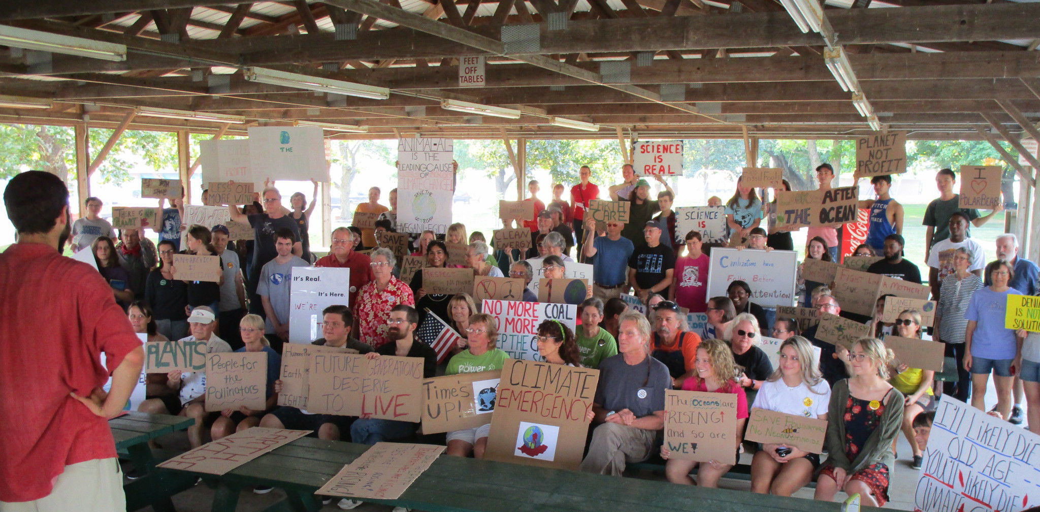 'Coles Climate Rally' gathering